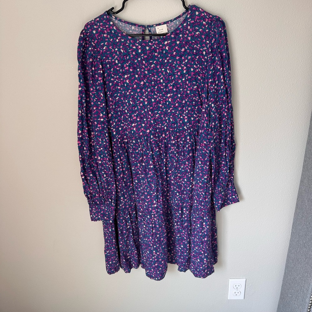 A New Day long sleeved polka dot dress